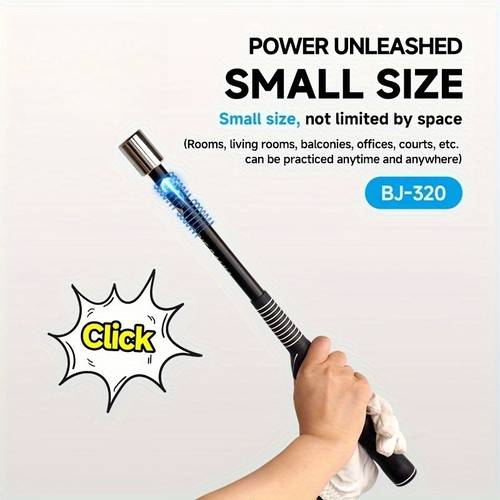 golf swing trainer designed for right handed featuring weighted training and rhythm sound it has an ergonomic handle and a portable it indoor practice suitable for professional golfers and beginners