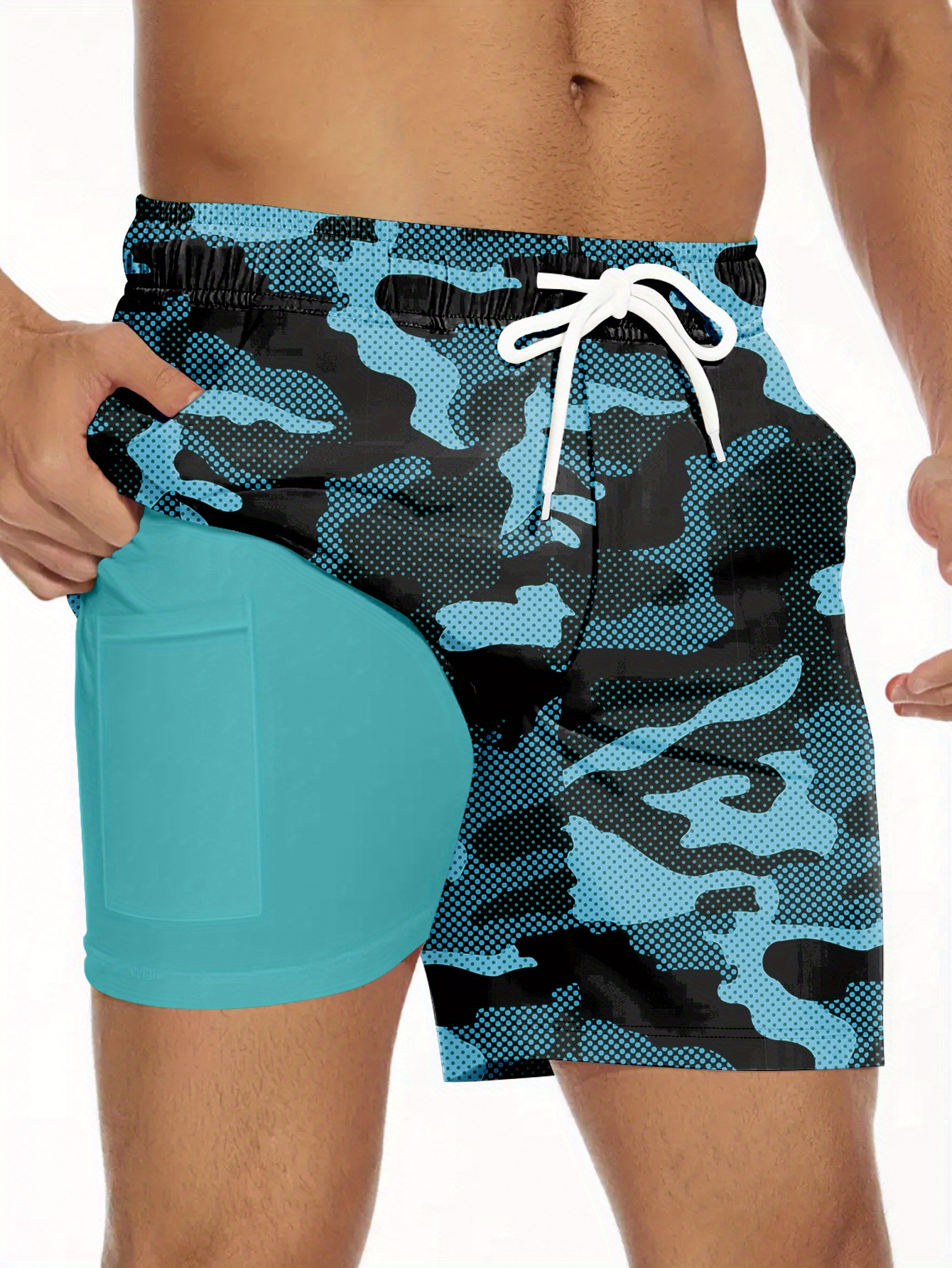 pantalones cortos natación hombre forro compresión Temu