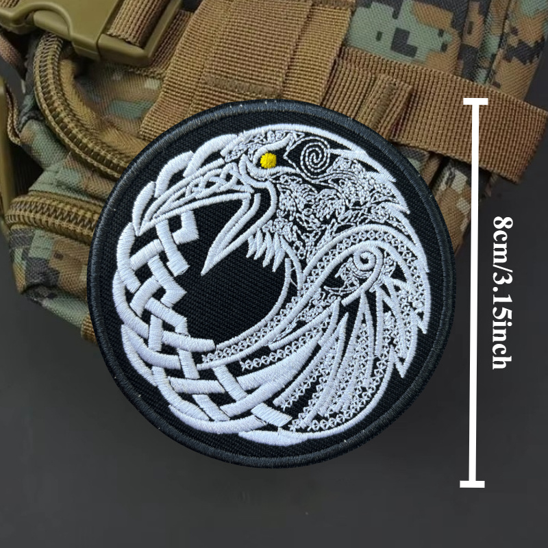 TEMU Scandinavian Symbol Morale Tactical Badge Embroidered Badge Emblem Armband Backpack Sticker