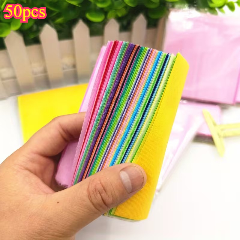 TEMU A Set Of 50 Squares Made From Multi-colored Polyester Fabric, Each Measuring 4 X 4 Inches (about 10.01 X 10.01 Cm), Ideal For Beginner Quilting