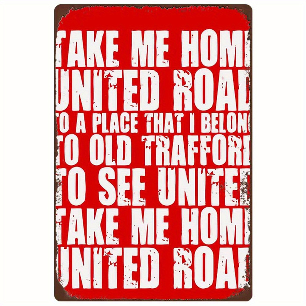 TEMU 2d Flat, 1pc Vintage " Home " Metal Wall Sign - Distressed & White Retro Americana Art, 12"x8" (30x20cm) Iron Decoration Suitable For Home,