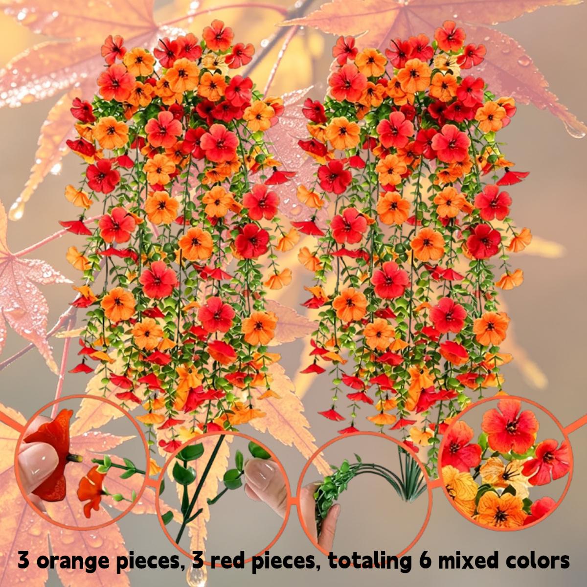 TEMU 6pcs Uv-resistant Realistic Silk Daisy Flowers Suitable For Weddings, Fall & / Hanging Plant Decor - Faux Garland With Daisies For Porch, Patio,