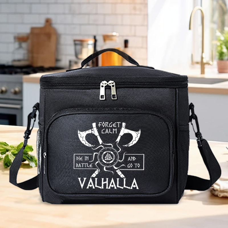 TEMU 1pc Insulated Lunch Bag Storage Handbag, Unisex Shoulder Strap, Convenient Side Pocket, Versatile (meal/storage/outing) Food-non-contact, Ideal