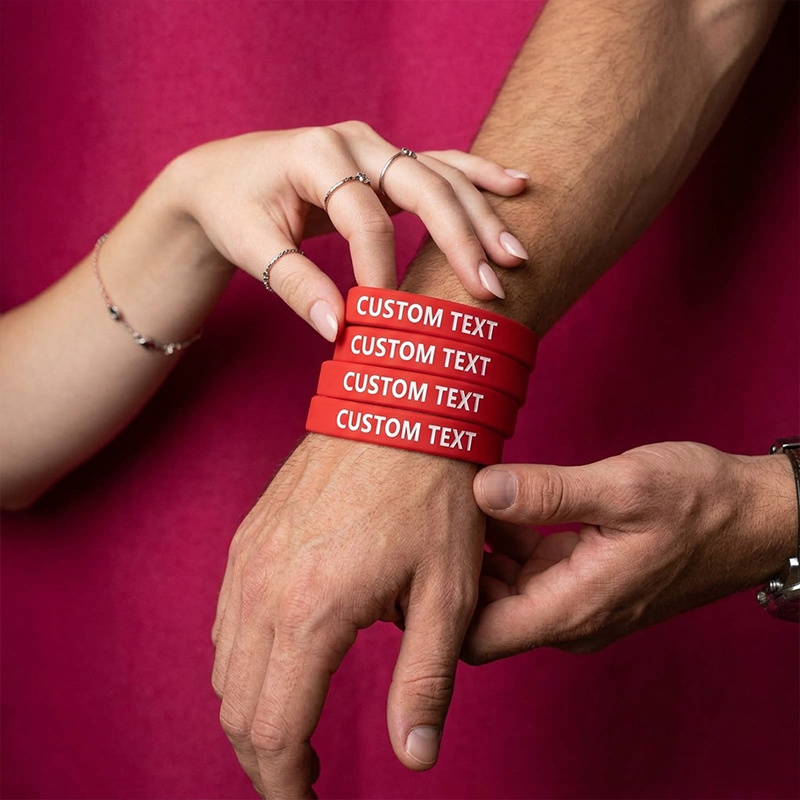 Custom Silicone Wristbands 180pcs Set, Gift for Her/Him