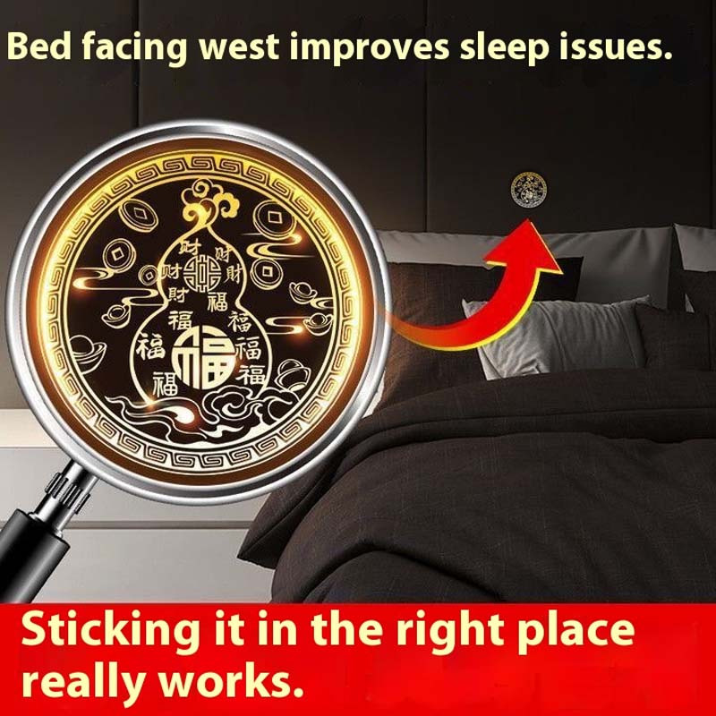 Metal Sticker Invisible Sticker Entry Door Wealth Sticker Room Bedroom Town House House Wealth Gourd Sticker