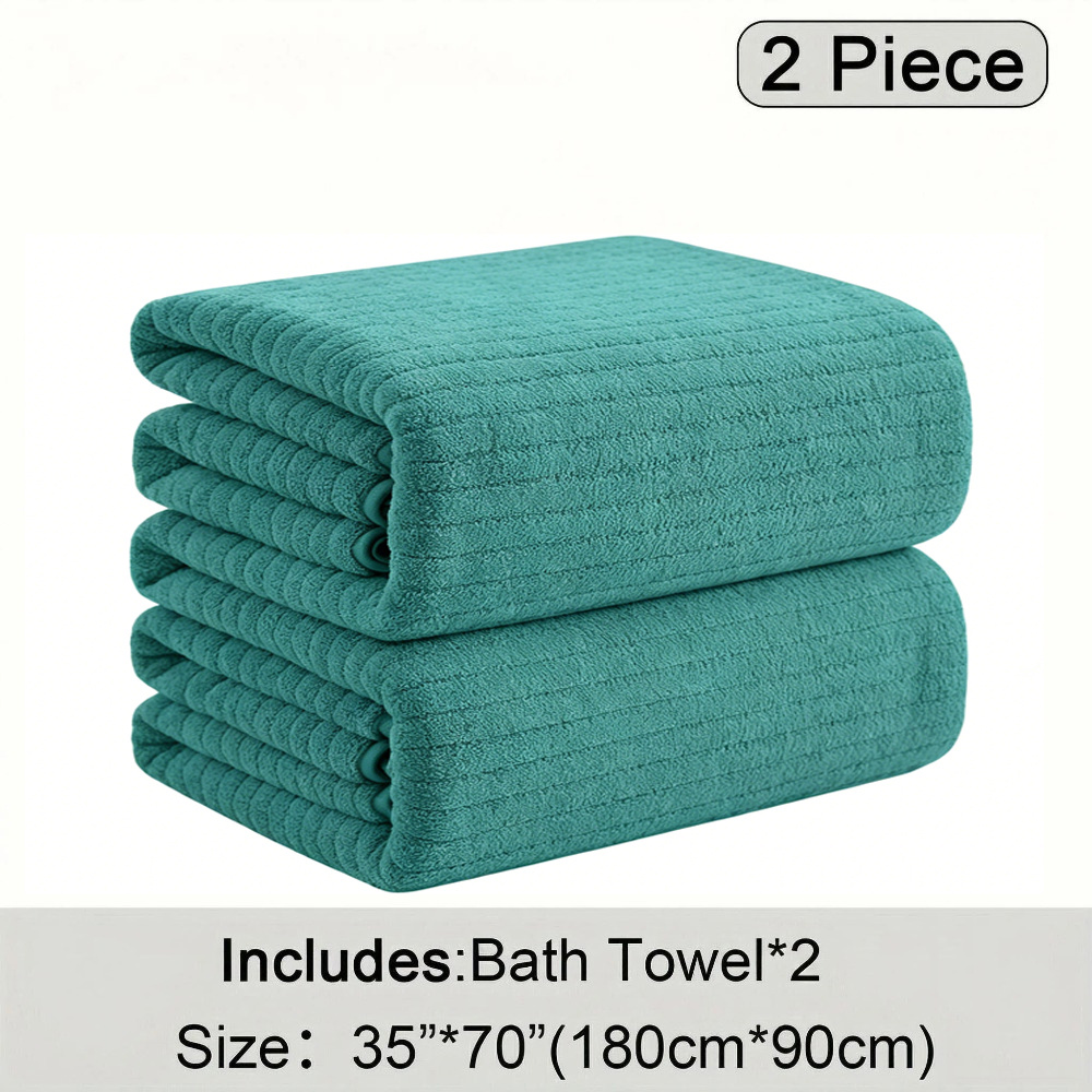 2-pack Oversized Bath Towels Set, 90 X 180cm/35' X 70' Extra Large Towel Microfiber Absorbent Xl Bath Sheet Super Soft Bathroom Towels Set Size Shower Towels For