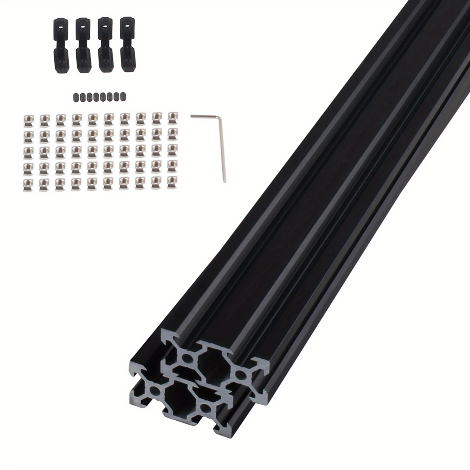 Image of 4pcs 600mm 2020 T Type Aluminium Extrusion Profiles, European Standard Aluminium Profile, Aluminium Alloy Material, Suitable For Devices, 3d Printers And More