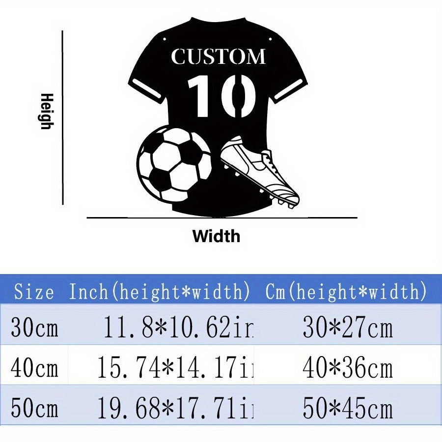 TEMU Custom Football Silhouette Metal Wall Art - Iron Structure For Indoor/outdoor Decoration, Perfect For Living Rooms And Bedrooms, A Unique Gift