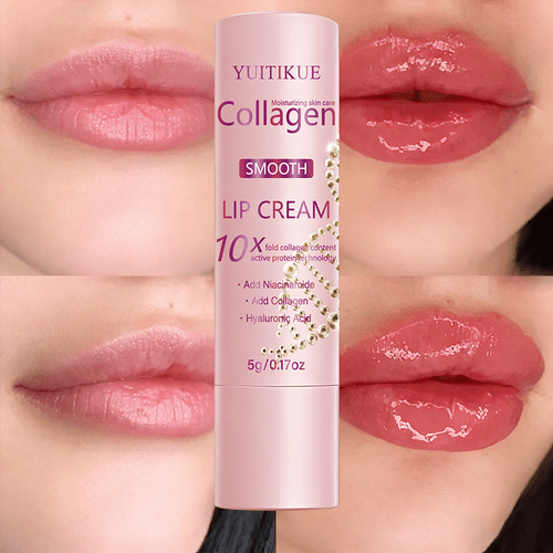 10x collagen lip balm lips plump and smooth suitable for all lip types provides 24 hour long lasting moisture and brightens the lips an for daily lip care