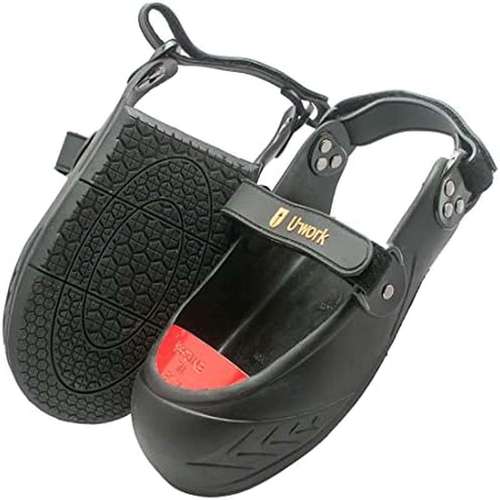 overshoes with alloy toe non slip rubber sole slip resistant covers for size en12568 hook loop fastening storage included