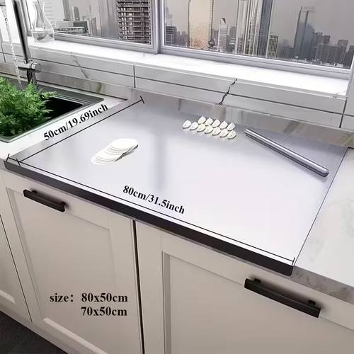 item picture stainless steel cutting boards 80x50cm extra large size for the kitchen meat fruits vegetables bread and baking non slip surface and easy clean