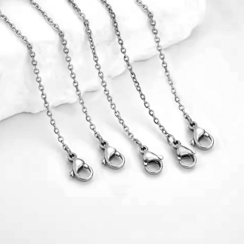 5pcs Stainless Steel O-Shape Chain Necklace Set