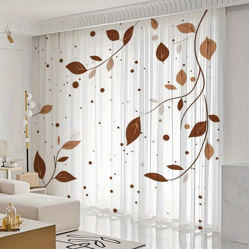 TEMU Set tende in garza decorate con colorate e fiori, che creano un' vivace e , tende per decorare aste, tende per camera da letto, soggiorno,
