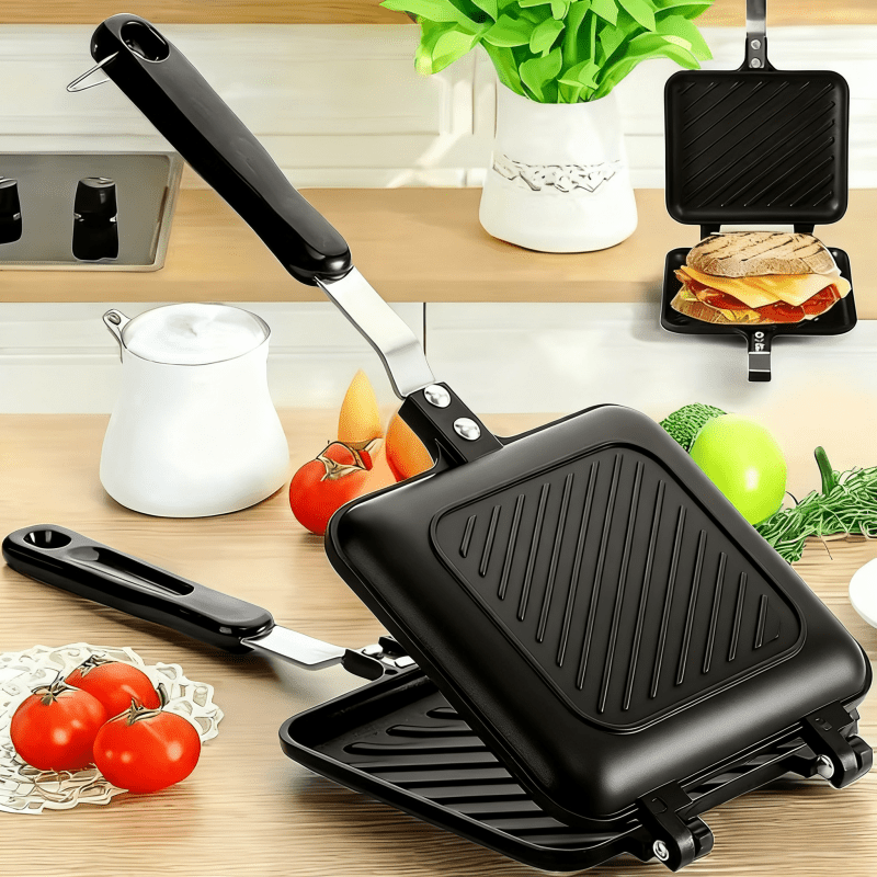 TEMU 1pc Stovetop , Multifunctional Toasted Sandwich Maker, For Gas And Induction Cooktops, Non- Stick, Easy To Clean, Removable, Suitable For Home