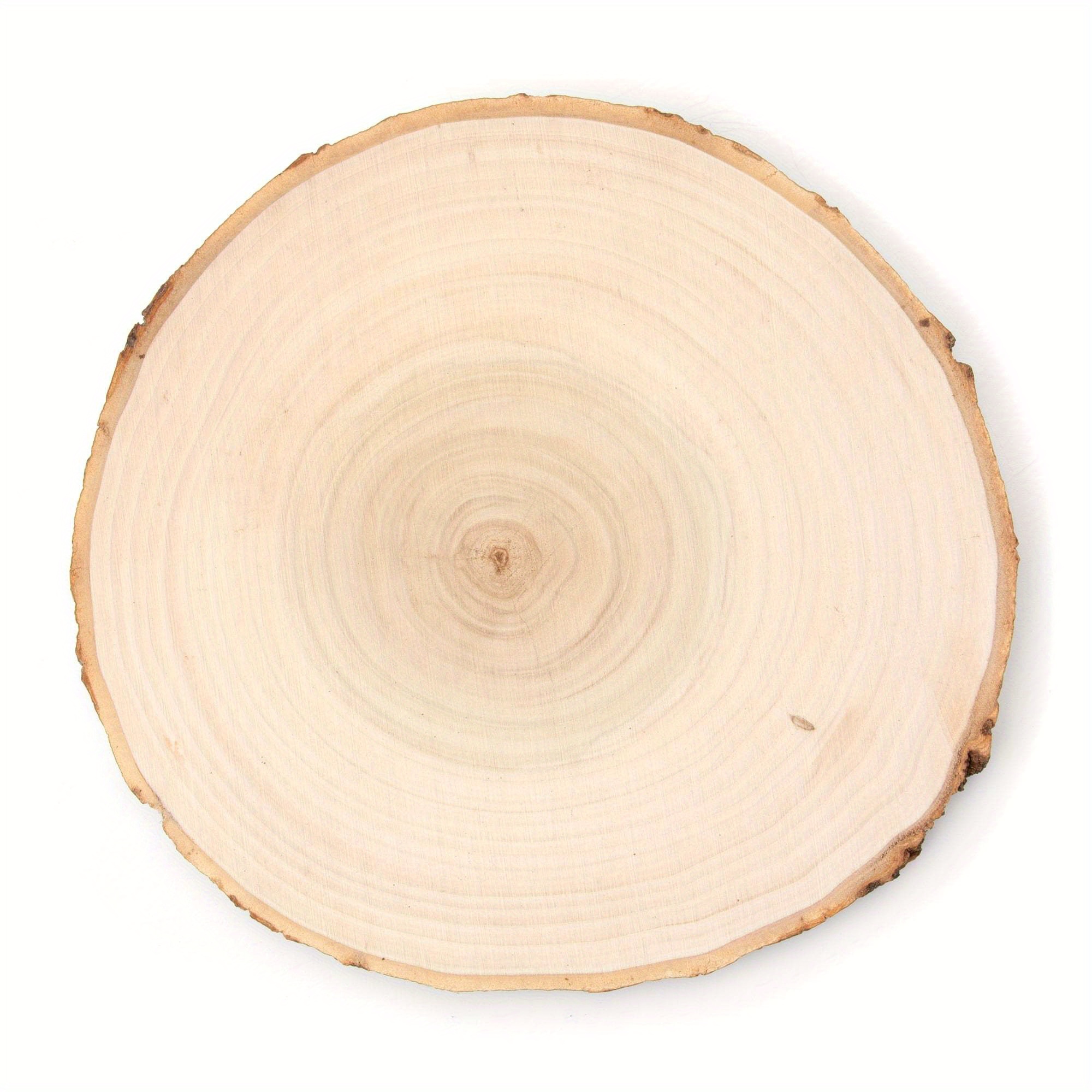 

10 Inch Round Rustic Wood With Plaque
