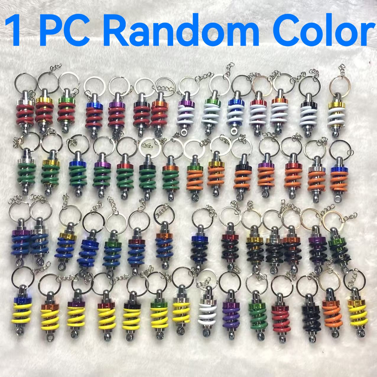 TEMU Random 1pc Mini Simulation Shock Absorber Keychain Car Modification Style Suspension Ornament Men's Creative Gift