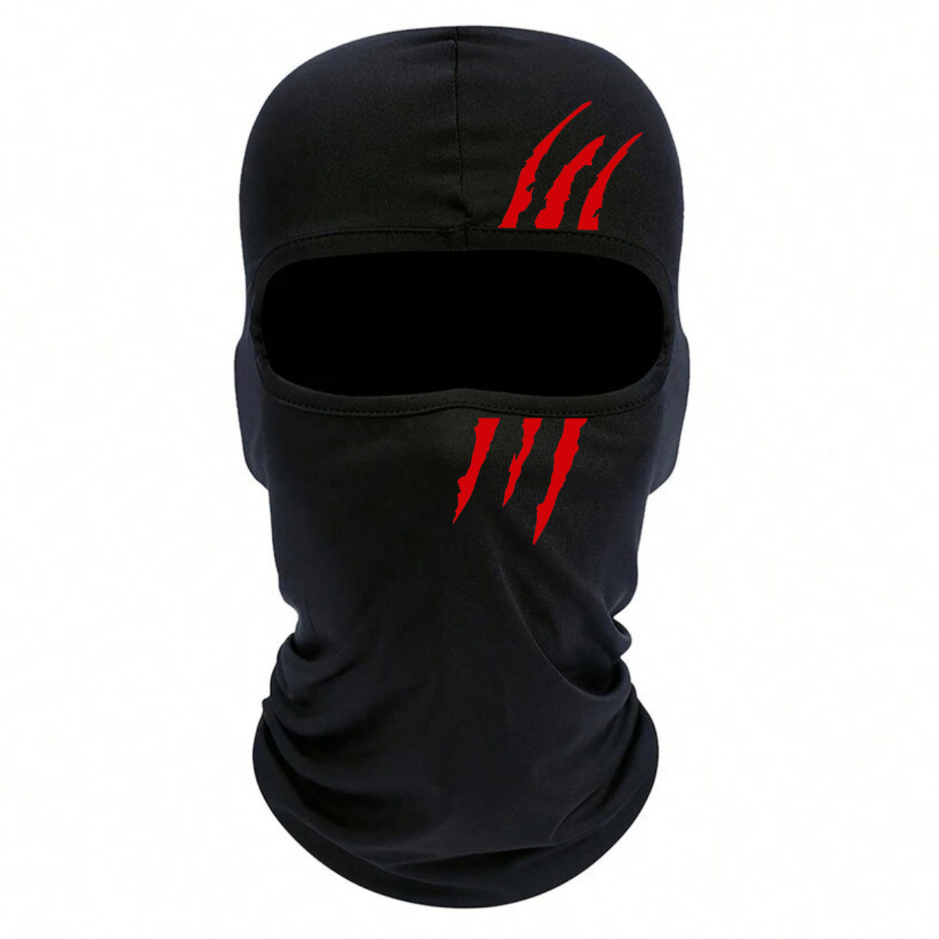 TEMU Musion Red Claw Print Cool Balaclava Moisture Wicking Full Face Mask Quick Drying Headgear Breathable Sweat Absorbent Full Face Liner For Riding