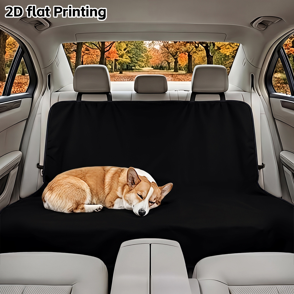 TEMU 2d Flat Pet Car Rear Seat And Trunk Protector, Pattern Car Pet-friendly Seat Cover, Suitable For Sedan, Suv, Truck Car Rear Seat, Trunk Padding