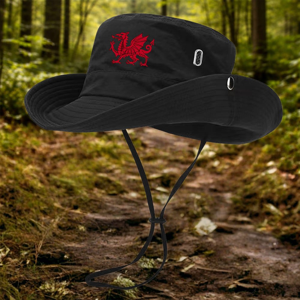 TEMU 1pc Welsh Red Dragon Unisex Outdoor Casual Hat - Suitable For Fishing, Camping, Hiking, And More - Street Style Cap - Ideal For , And Hiking -