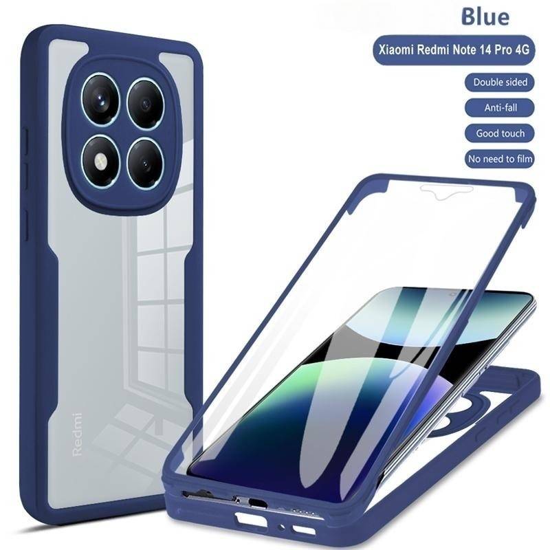 KJYLPO Cover Per Xiaomi Redmi Note 14 Pro 4G | Incluso Vetro Temperato E Cordino Regolabile | TPU Morbido Trasparente | Antiurto | Rosa
