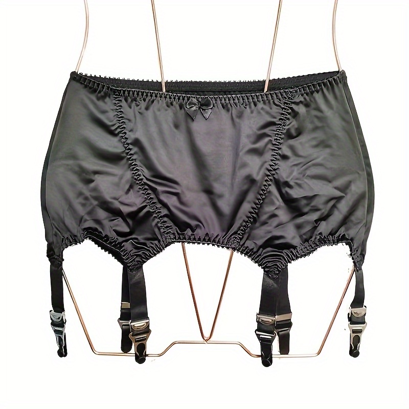 TEMU Women' Retro Camisole, Corset, Lace Trimmed Garter Belt With 6 Adjustable Wide Metal Clips, Suitable Parties And Casual Attire, Spring, Summer,
