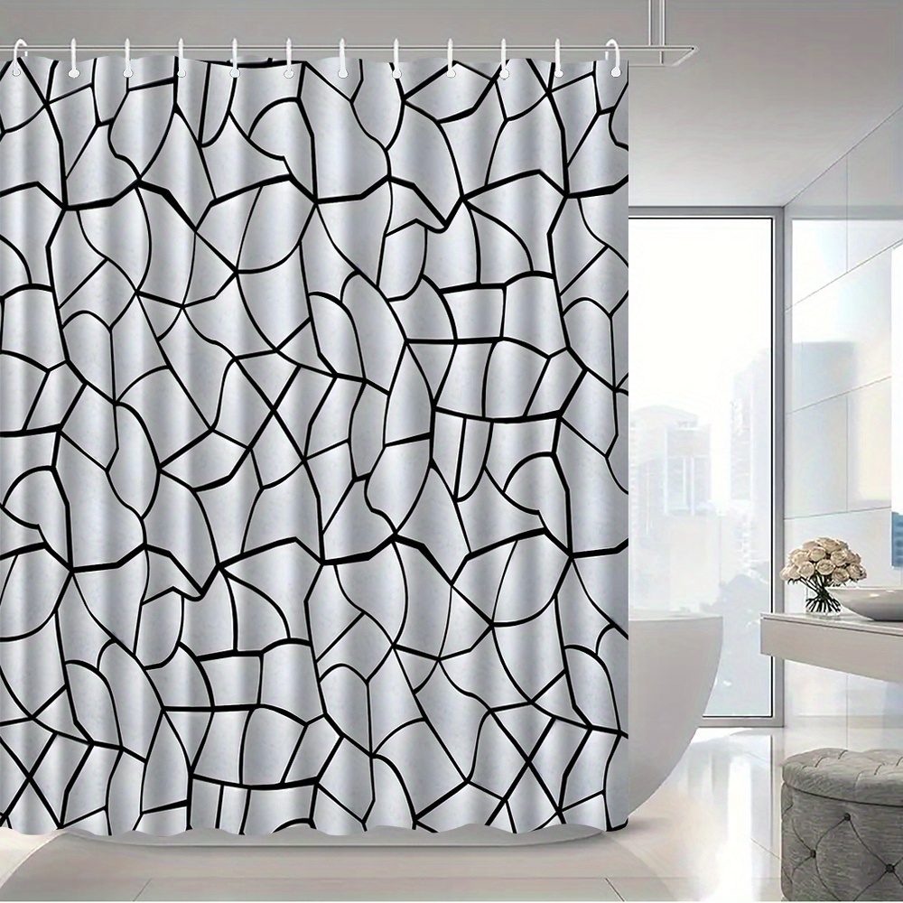 TEMU Jit1pc Featuring A Shower Curtain With A , Luxurious And Sophisticated, Washed In A Machine, Ideal For Decorating Bathrooms And Windows, This