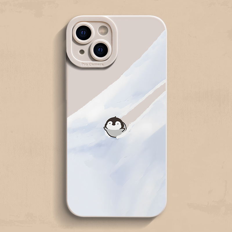 phone case creative cute cartoon ski penguin simple - Temu Germany