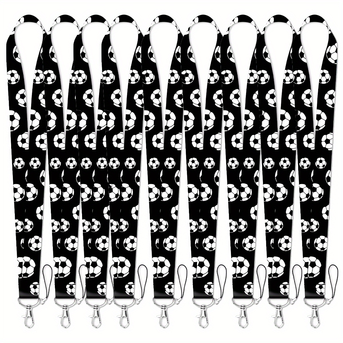 E-shop Set mit 9 Fußball-Lanyards, Schlüsselanhängern, Ausweishaltern, Kreditkartenhüllen, Handy-Anhängern, Halsbändern und Abzeichenhaltern