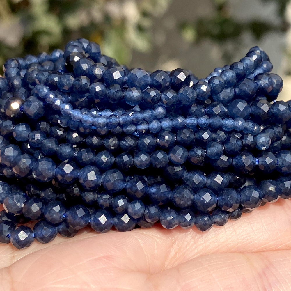 

Teowaki 2/3/4mm Natural Blue Chalcedony Stone Beads, Round Loose Beads For Jewelry Making Diy Necklace Bracelet Earring Accessories, Beads For Bracelets