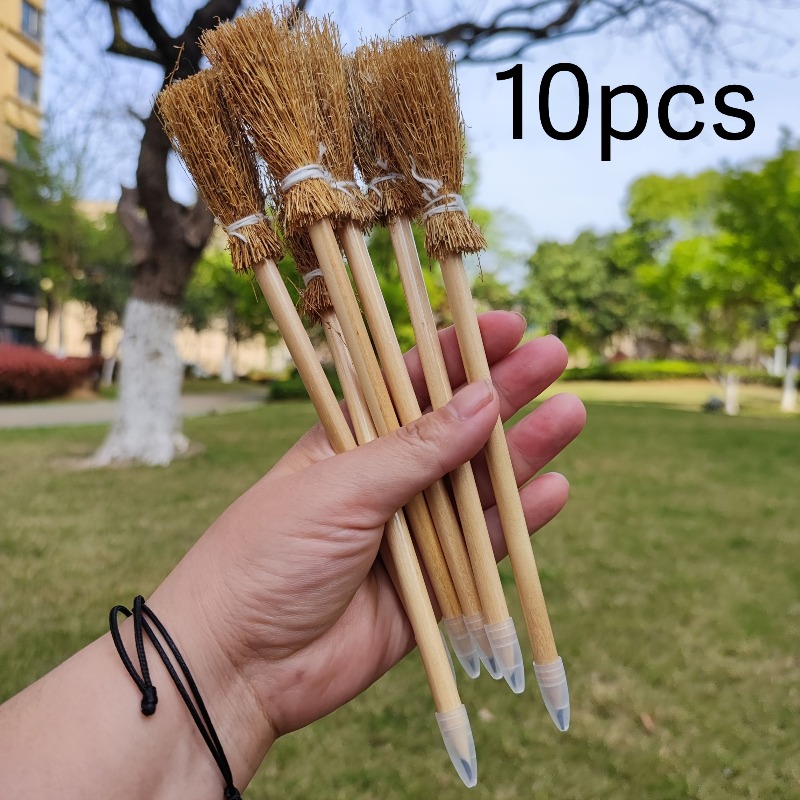 Image of 10-pack Magic Writing Experience Flying Broom Pens - Wizard-shaped Magical Writing Pens, Unique Gift, Wizard-themed Stationery, Fantasy Desktop Decor, Themed Party Favors