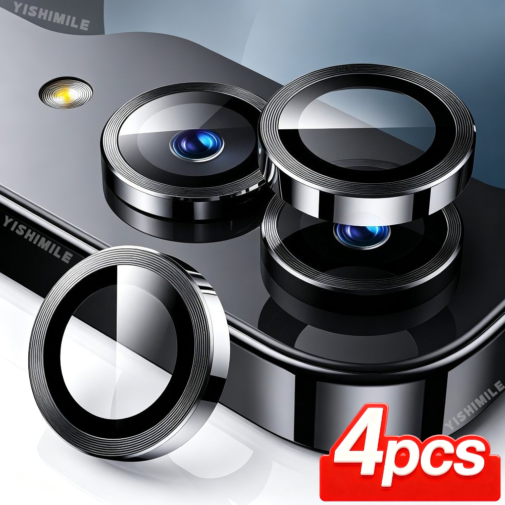 TEMU 4pcs Camera Lens Protector Glass For For Galaxy Z Flip 8/7/7 Fe/6, Full Cover Lens Protector, 3 Colors Black/colorful/silver, , Anti-scratch