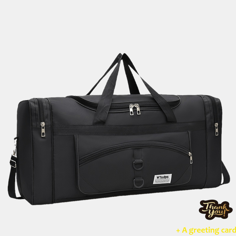TEMU Foldable Travel Bag, Large-capacity Luggage Bag, Multi-pocket Storage Bag (includes Greeting Card)
