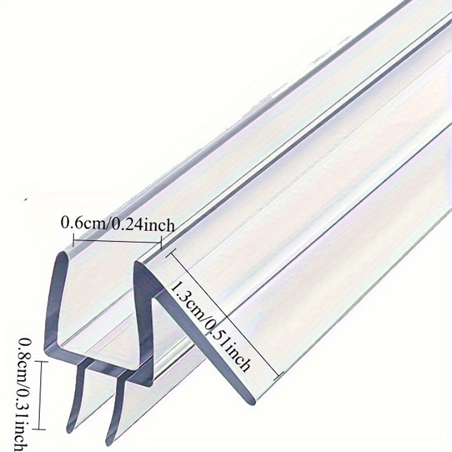 Image of 2-pack 70.75/90.51m Shower Door Seal Strips For 4-10mm Thick Glass With Box, , Extra-long, Stop Shower Leaks And Create A Water Barrier