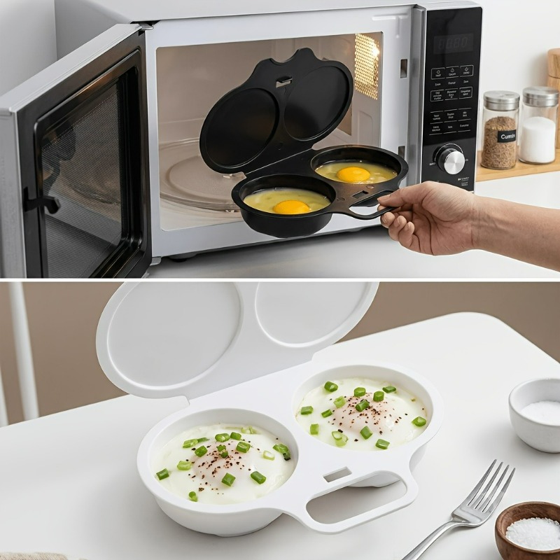 Multi-Functional Double-Compartment Egg Steamer for Quick Cooking