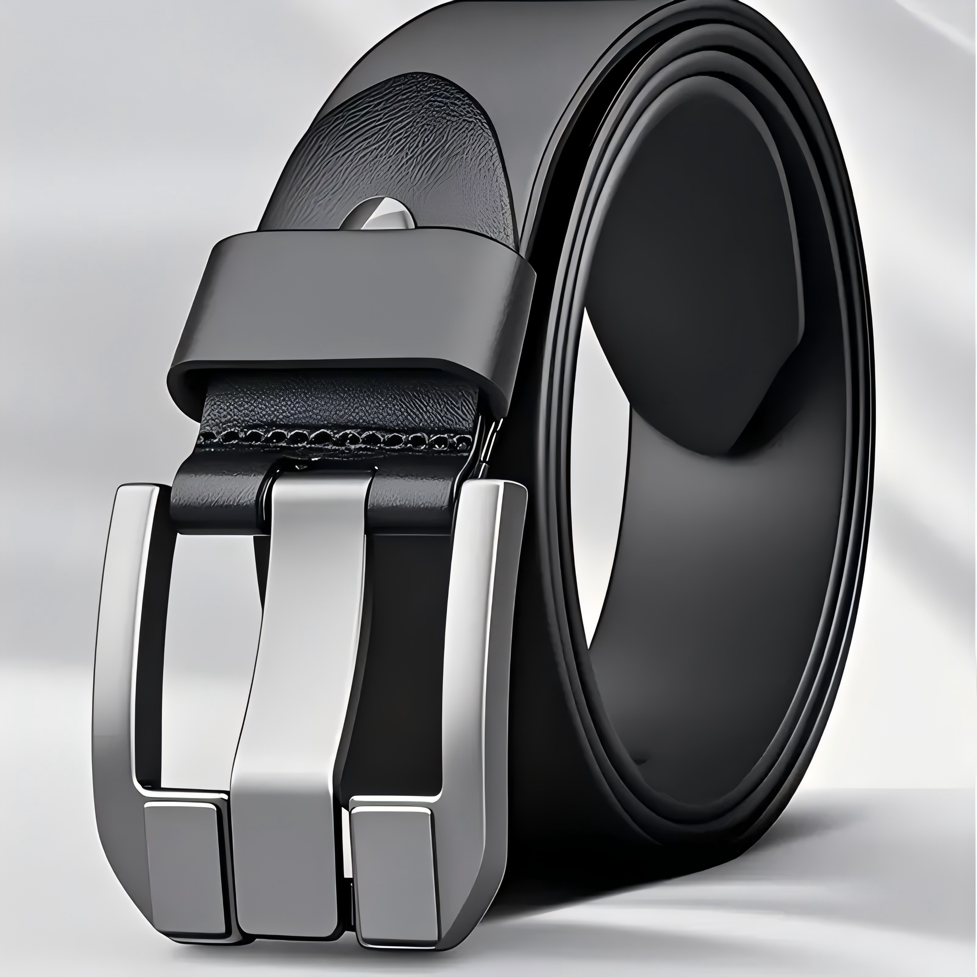 mens genuine leather belt with alloy   fashionable   medium width suitable for business and casual wear sweat resistant technology ideal for men with larger waist sizes   use perfect accessory for sporty jeans