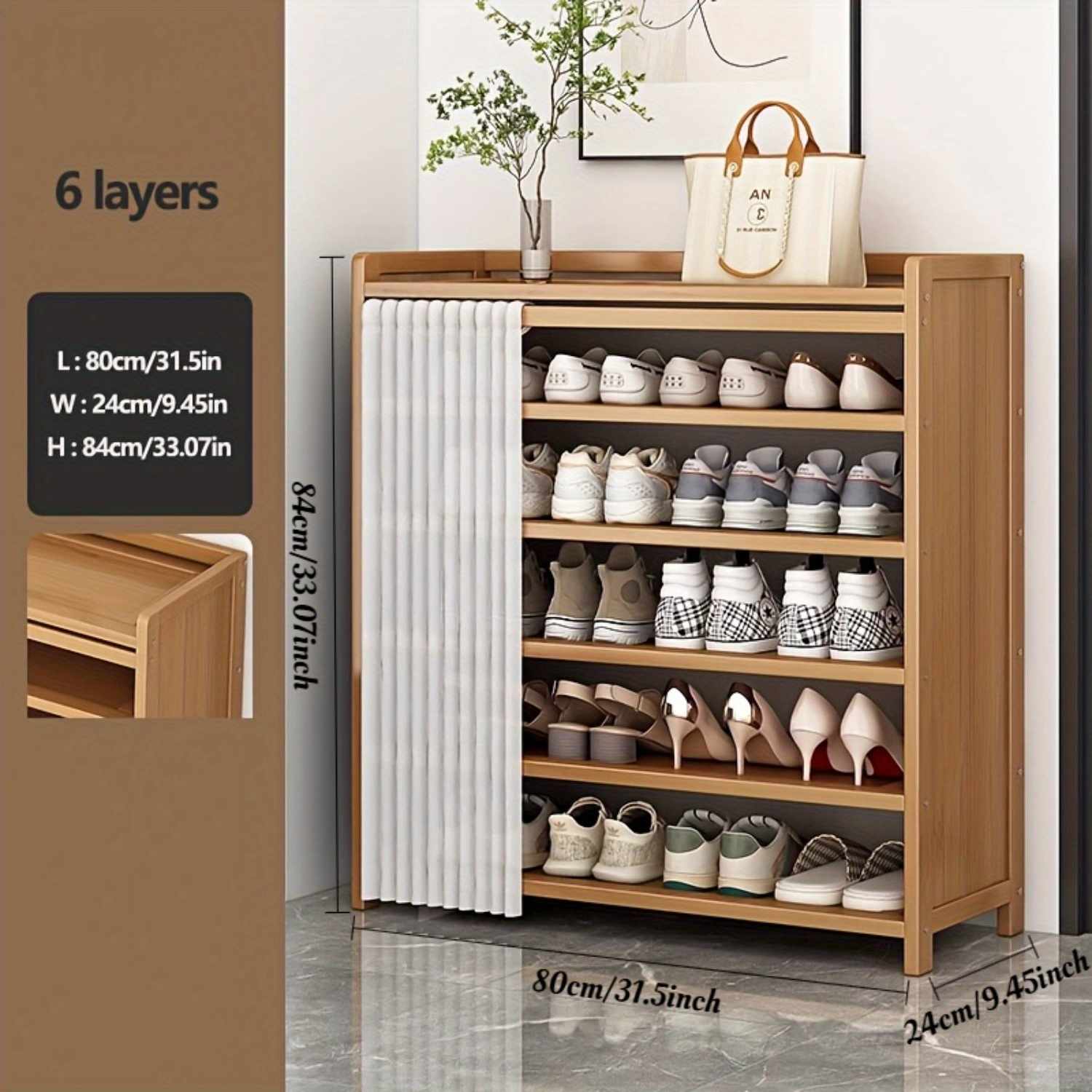 Wooden Shoe Shelf Shoe Holder For Bedroom Hallowood Furniture