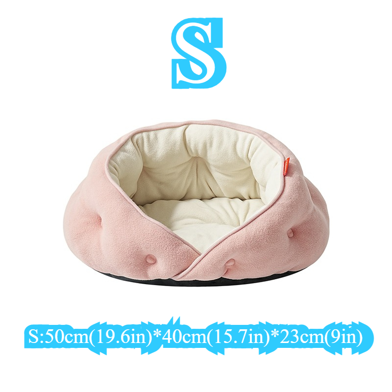 TEMU 1pc, Macaron Color Shell Pet Nest | Cream Style Super Soft Cat Sleeping Bag | Small And Medium Dog Warm Bed | Indoor High-value Pet Sofa In And
