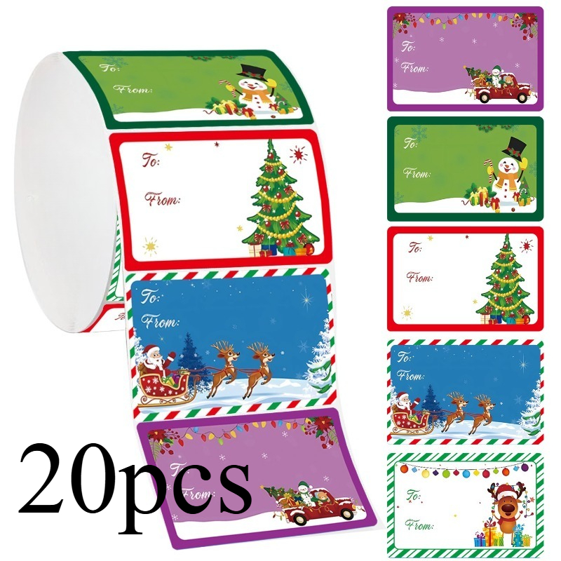 TEMU Christmas Stickers, Holiday Greeting Decorative Gift Series Self-adhesive Sticker Labels