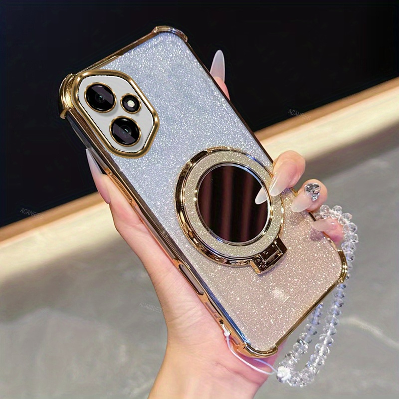 TEMU Phone Case - Protective Phone Case With A Glitter End, Designed For The For Huawei Honor 400, Featuring Shockproof Corners, A Magnetic Bracket,
