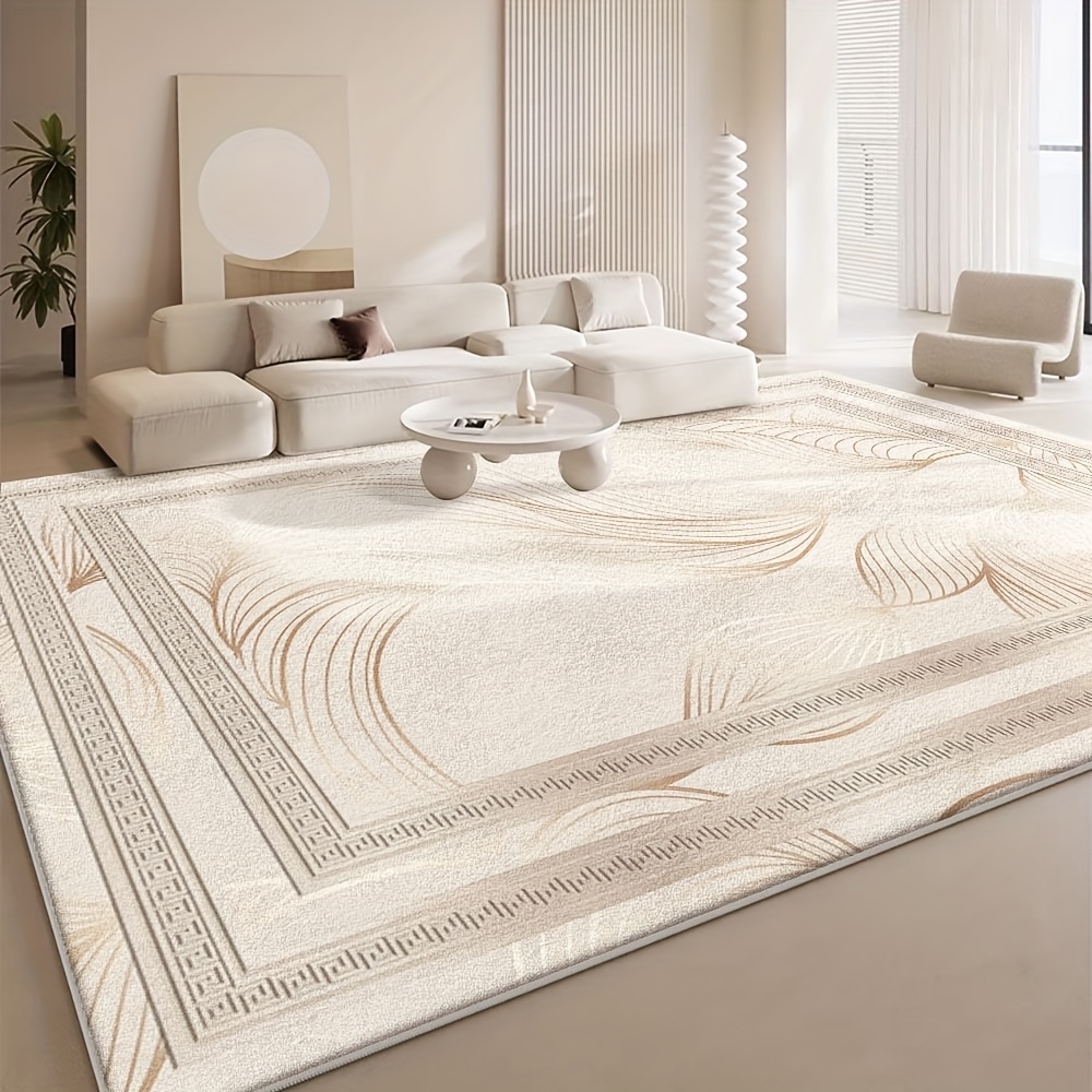TEMU Velvet Carpet 850g/sq M, Extra Large Size Modern Mat, Geometric Pattern, High-end Living Room Carpet, More Life Luxurious Elegant Fluffy Area
