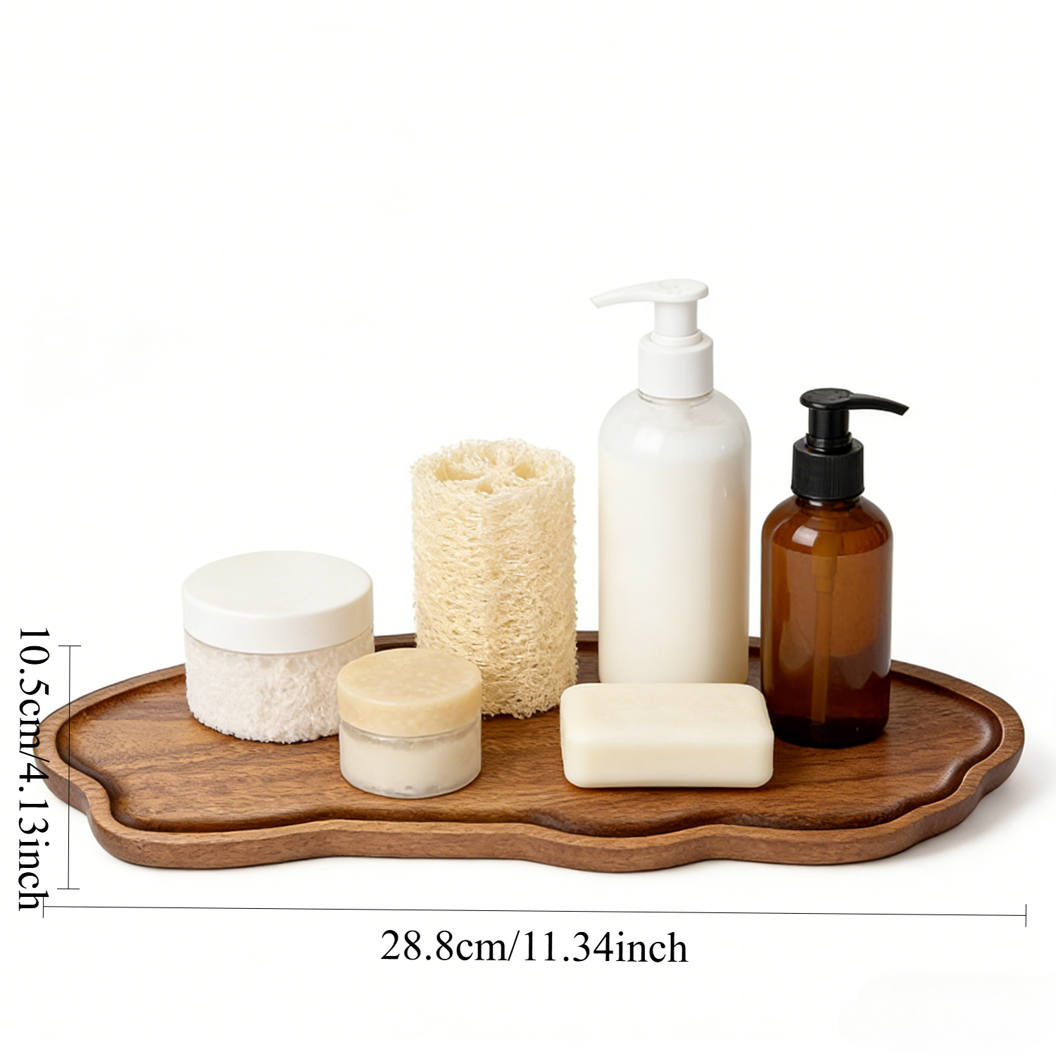 TEMU 1pc (11.34 X 4.13 Inches) Large Cloud Wooden Bathroom Tray, Decorative Bathroom Tray, Very Suitable For Home Decor, Bathroom Storage, Home