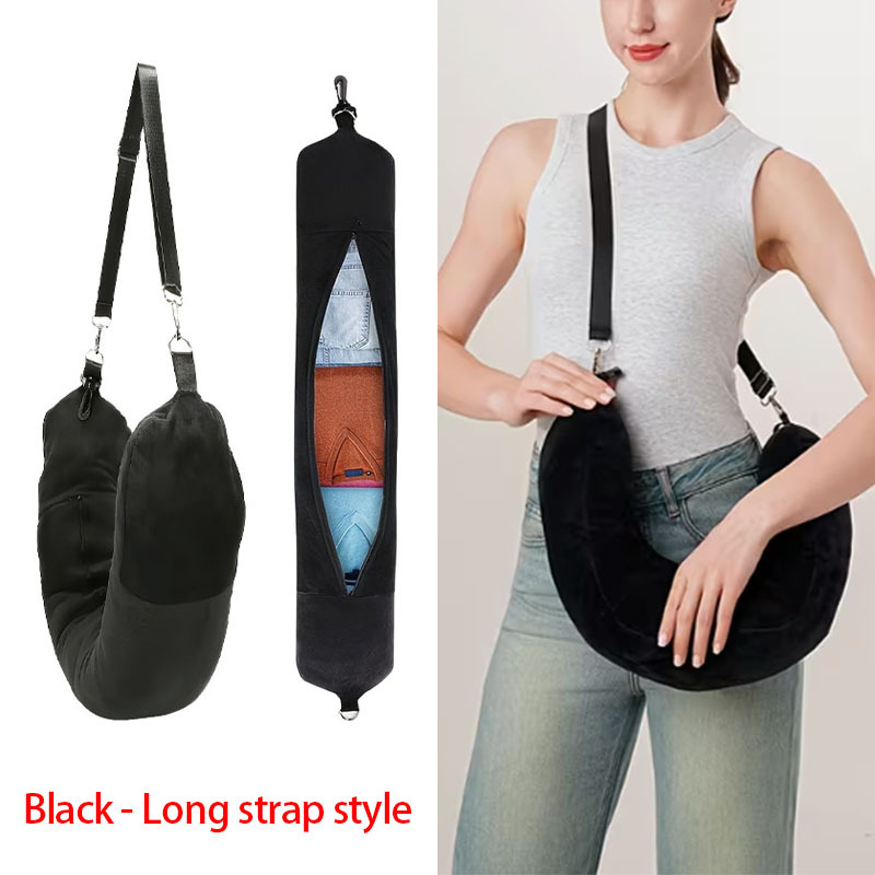 TEMU Nueva de almohada de viaje de U para el cuello, una almohada de viaje que se puede rellenar y usar para guardar ropa, proporcionando un soporte
