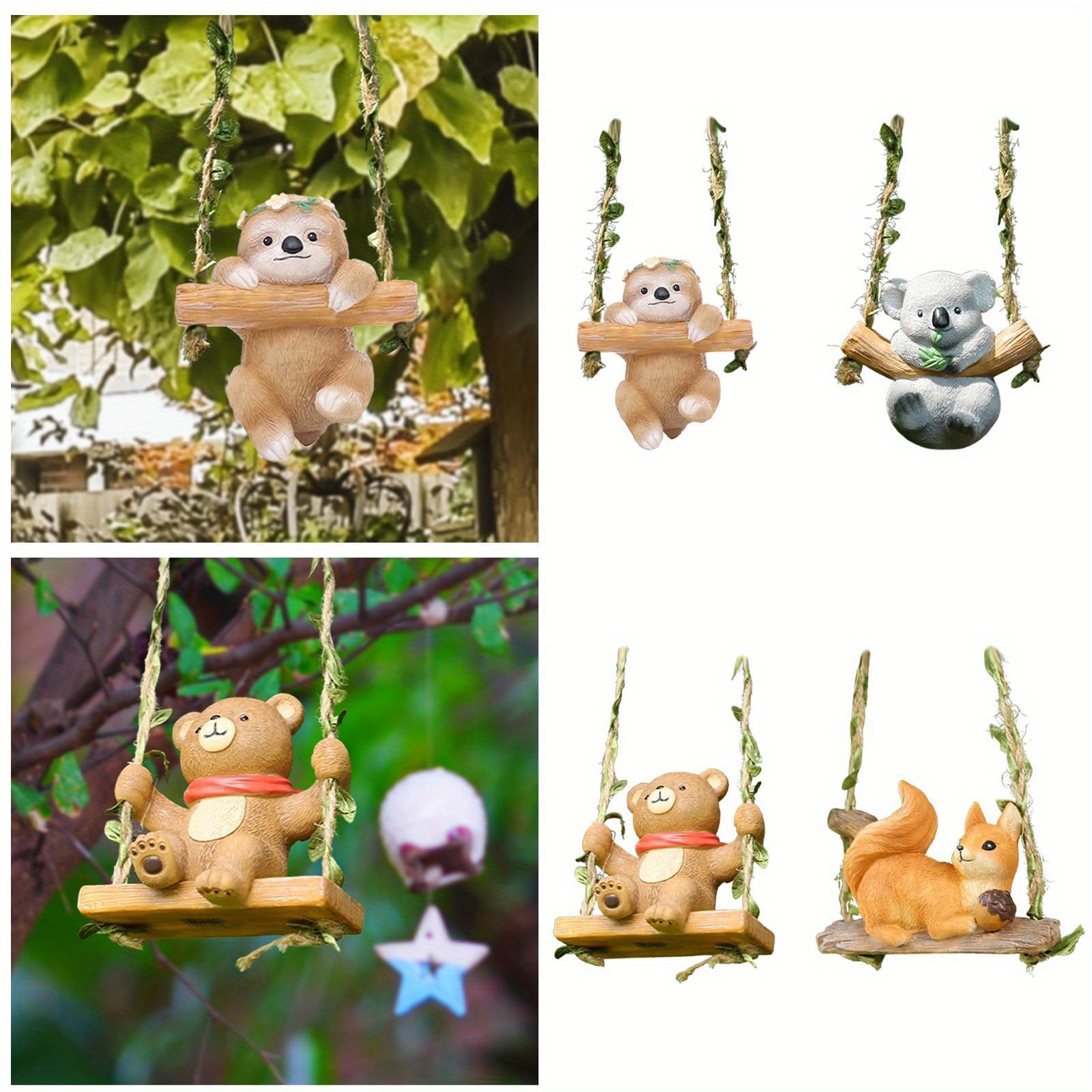 Faultier-Schaukelstuhl Für Den Garten – Lustige Harzfigur Zur Deko Für Zaun, Terrasse & Balkon