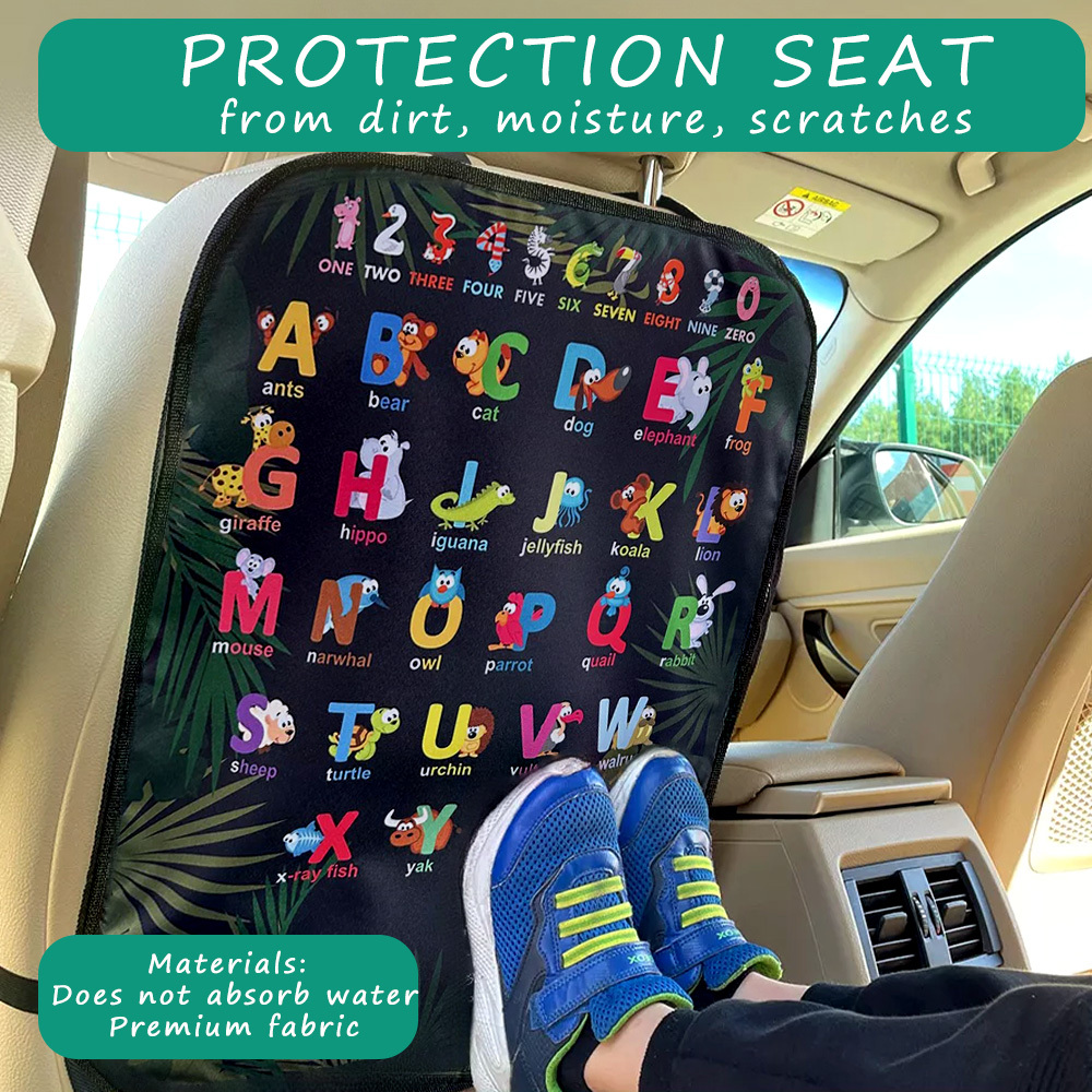 TEMU Protector para respaldo de asiento de coche + [Ayudas matemáticas], diseñado por en educación alemanes, 60*, para la mayoría de vehículos, fácil
