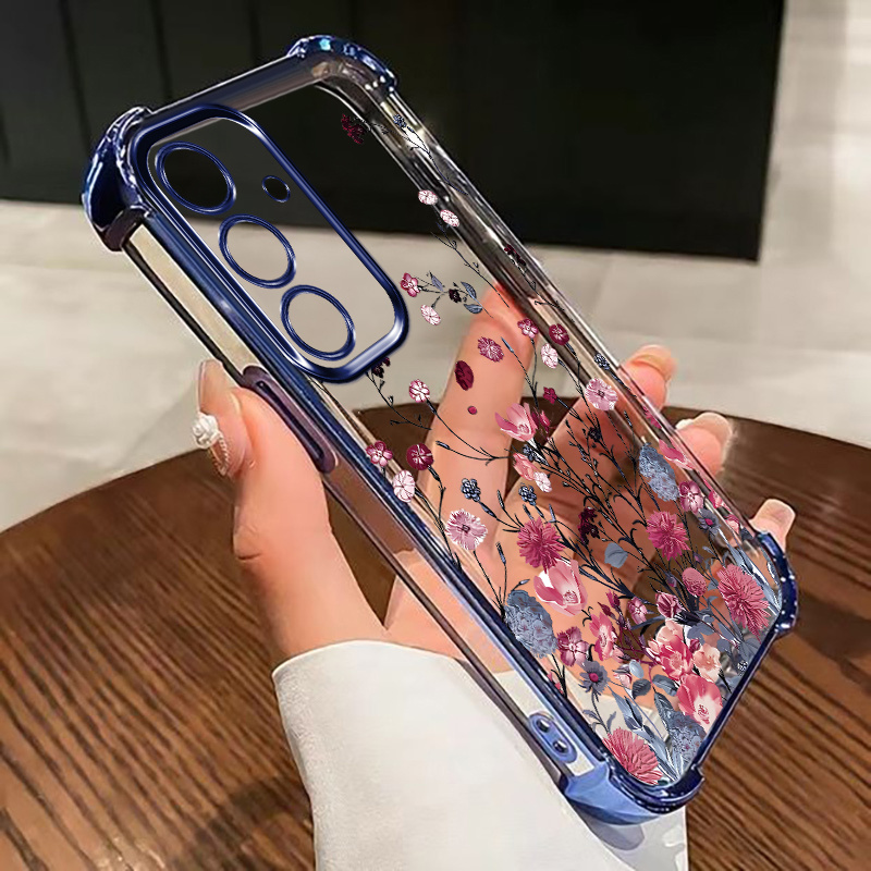 TEMU Phone Case: Electroplated Four-corner Protection Soft Case For S25 S24 S23 Ultra S25 S25 Edge S25 S24 S23 Plus 5g S25 Fe S24 Fe S23 Fe, With