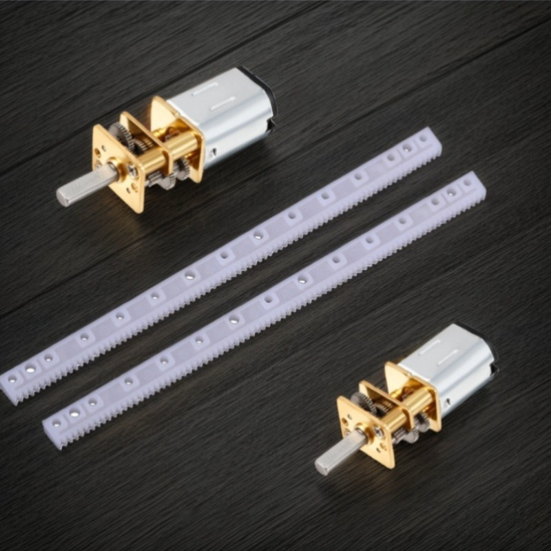 TEMU 4pcs Set Of Metal Gears, Mini Reduction Motors(2 N20 Motors+ 2 0.5 Rack And Pinion Sets). Model Material Additions, Suitable For Remote Control