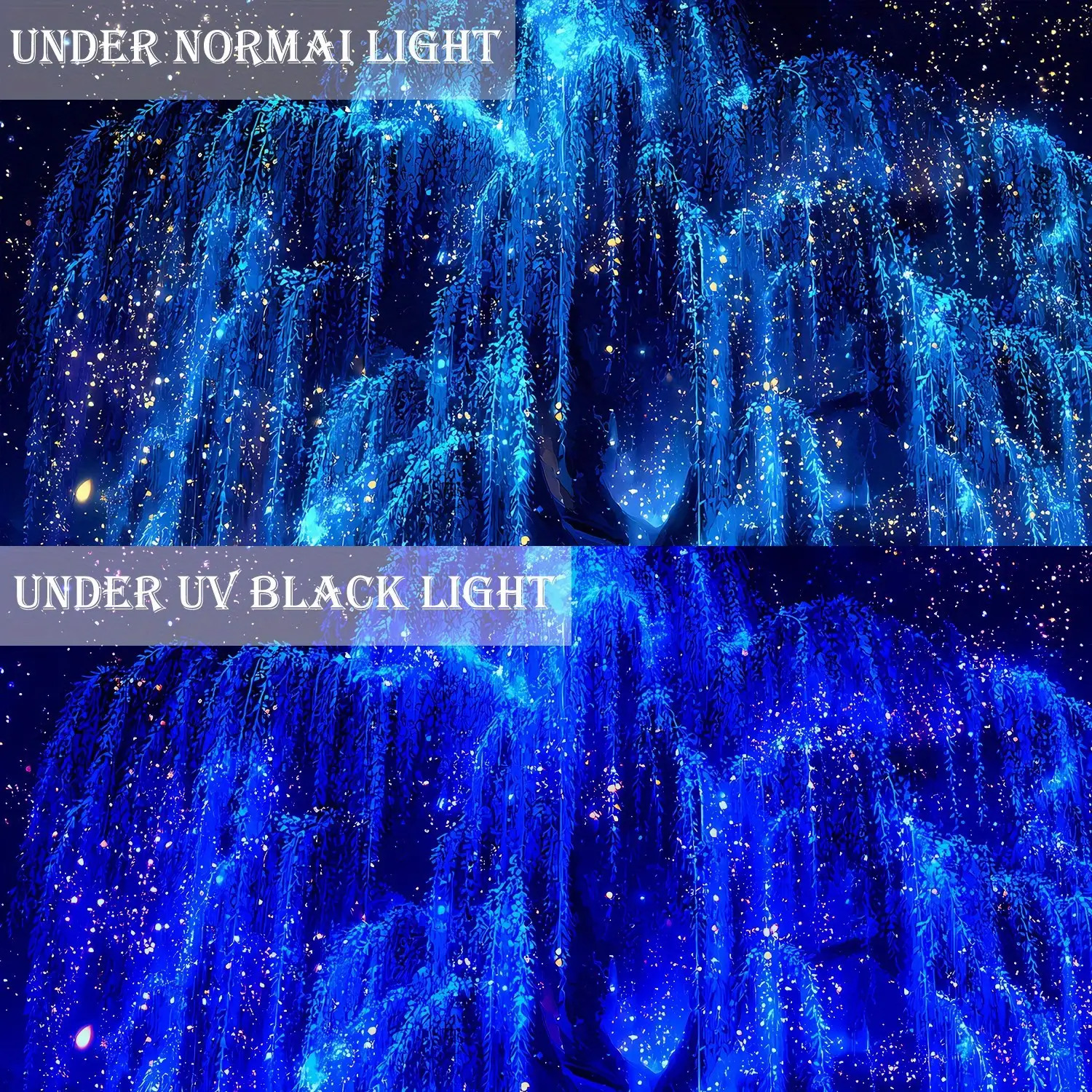 Starry Sky Tree Of Life Fluorescent Tapestry For Bedroom Wall Art_voghion.com