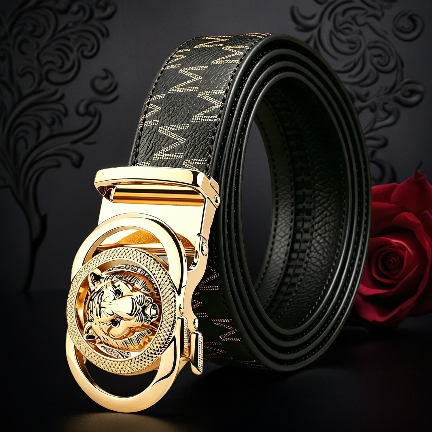 Image of Men's For Women Classic Automatic Belt Business Formal Dress Casual Pu Belt For Jeans- Fashion Daily Decoration Jeans Belt - Belt - Ideal Holiday Gift
