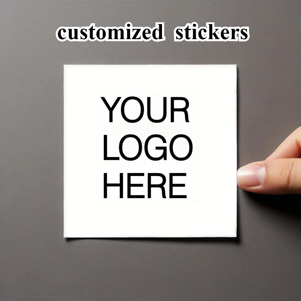 customizable 4/5/6/7cm white background stickers, square waterproof labels - diy your own logo & design for branding and decorations, durable tear-resistant decals   small business, weddings, birthdays, baptisms, parties, and more 0