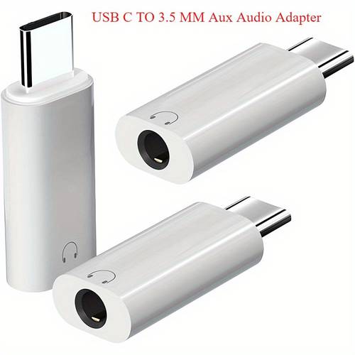 1/2/3er-pack usb-c auf 3,5-mm-audio-kopfhörer-adapter, für iphone 16 kopfhörer-aux-adapter dongle typ c buchse, kompatibel mit iphone 16 15 galaxy s24 s23 s22 s21 plus pro max pixel ipad